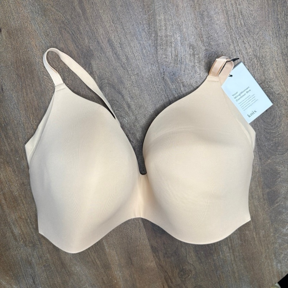 KNIX WingWoman Contour Bra Beige Size 8+ Wireless 40F 42E 42DDD‎ 42F NWT